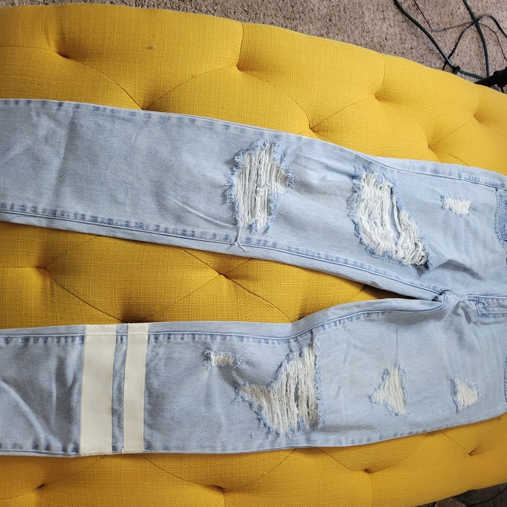 Forever 21 distresses light blue jeans